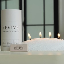 Vanilla Candle 18 Oz - Scented Sand Pearl Candles With Wicks  Refillable, Pe...