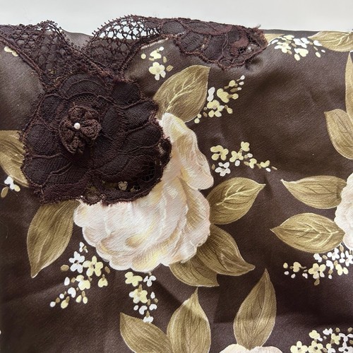 Vintage Christian Dior Brown Floral Teddy Bodysuit Lingerie Lace Trim Small NEW - Picture 3 of 9