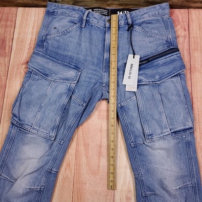 $200 G-Star Raw Men's Rovic Zip Tapered Cargo Pants Blue 34/32 (Meas. 37x30)