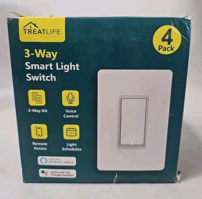 Treatlife Smart WiFi Light Switch 4 Pack 3-Way   Works w/ Alexa Google Assistant
