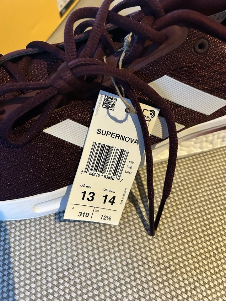 NUEVO Adidas Supernova Arizona State Sun Devils Granate/Dorado Para hombres Talla 14 Foto 2 de 4