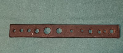 Blacksmith Made Swedge Block 14'' x 1 3/4'' x 5/8'' w/ 13 Holes