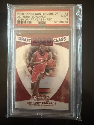 2020 DRAFT CLASS BLUE #75/99 ANTHONY EDWARDS PSA 9 (Very Low Pop) ROOKIE