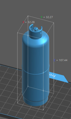 x 3D gedruckte LPG FLASCHEN GASFLASCHE 47kg 1:12 Miniatur Modell Diorama Layout