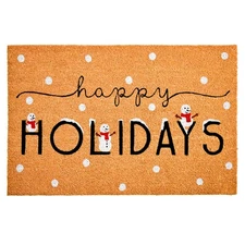 New Best Calloway Mills Holiday Joy Doormat Multi, 24" x 36" 0.60" Free Shipping