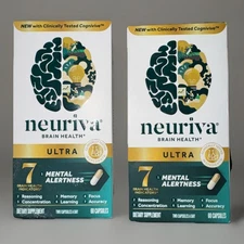 (2 Pack)~Neuriva Ultra 60 Ct Box,Exp 09/2026+
