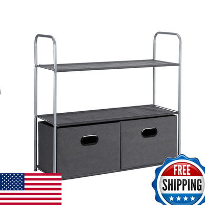 Retailer Basics Freestanding Closet Organizer Fabric Bins Drawers And 3 Shelves