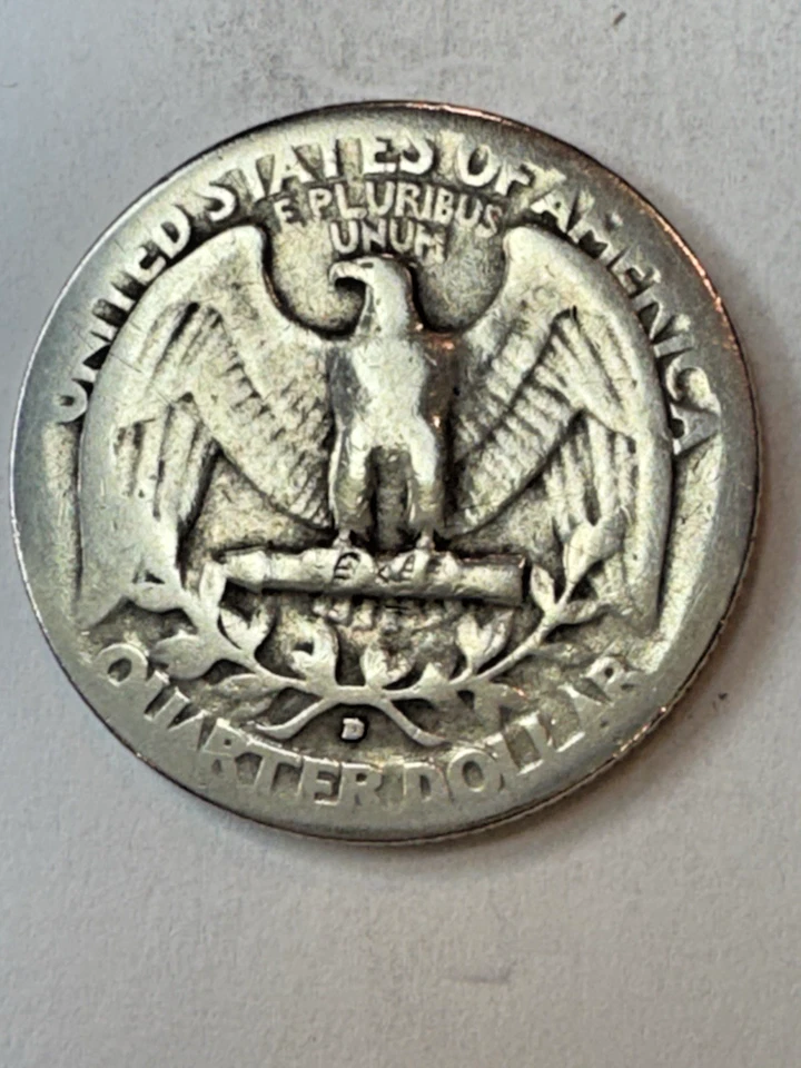 1943-D Washington Quarter 90% Silver 25c - Image 2 of 2