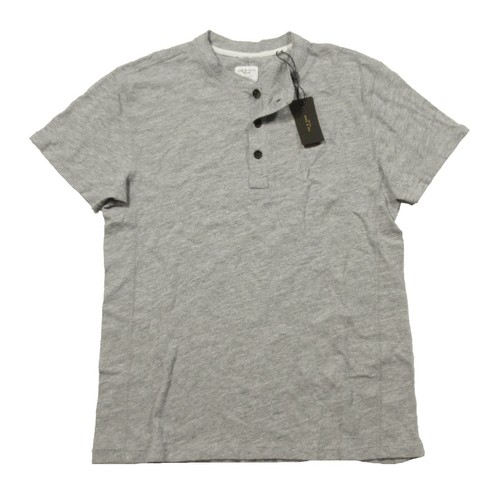 Grey Heather Classic Henley Slim Fit 