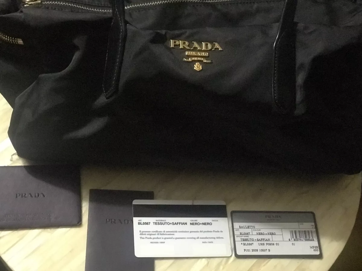 Authntic Prada Tessuto/Saffiano Nero bag ,EUC