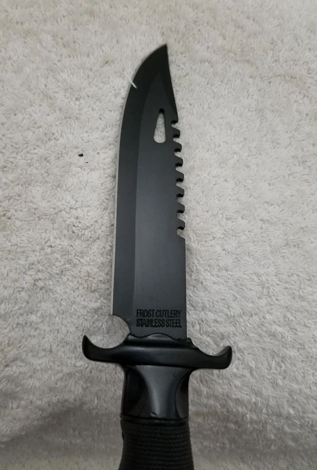 Cuchillo de acero inoxidable Frost Cutlery Camper's Companion con brújula (usado) Foto 3 de 4