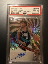2022 spectra shaedon sharpe radiant signature-Meta psa 10 #/25
