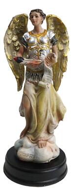 Archangel Gabriel Messenger Of God Holding Scroll Figurine Catholic Church Saint