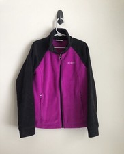 Columbia Girls Size 7/8 Fleece Jacket Purple Black