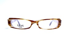 New Jean Lafont Brown Clear Tortoise Rectangular Glasses France 51 14 140