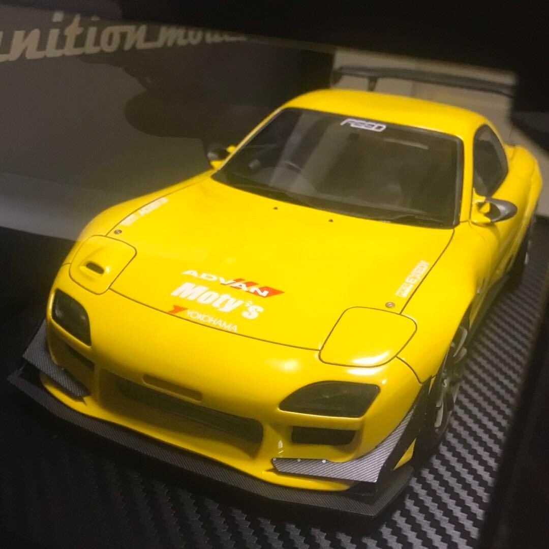 イグニッションモデル 1/18 FEED RX-7 FD3S イエロー Ignition Model 1/18 FEED RX-7 (FD3S) Yellow 【Opened for