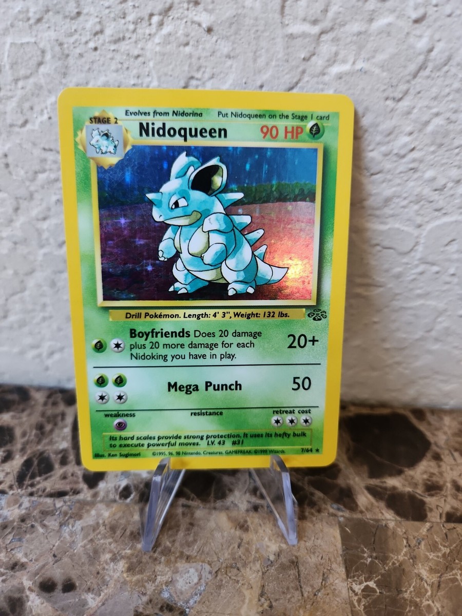 FRENCH NIDOQUEEN Holo 7/64 RARE Jungle Vintage Pokemon Card 1999