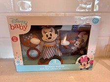 NIB Disney Baby 3 piece Minnie Mouse Happy Halloween Gift Set Plush Rattle