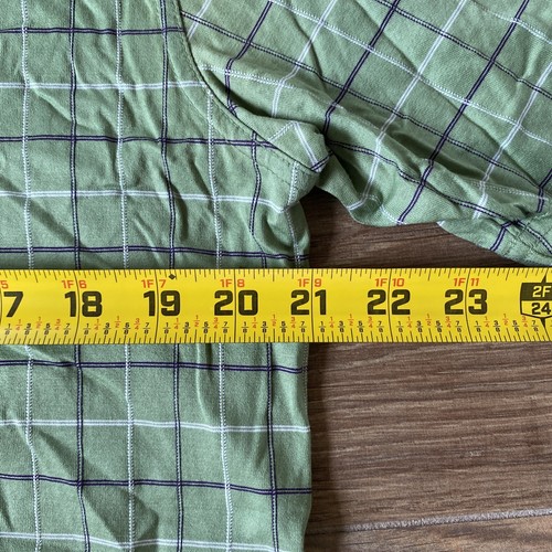 Amen Corner Mens Embroidered Masters Logo Pima Cotton Plaid Polo Shirt Sz Medium - Picture 4 of 5