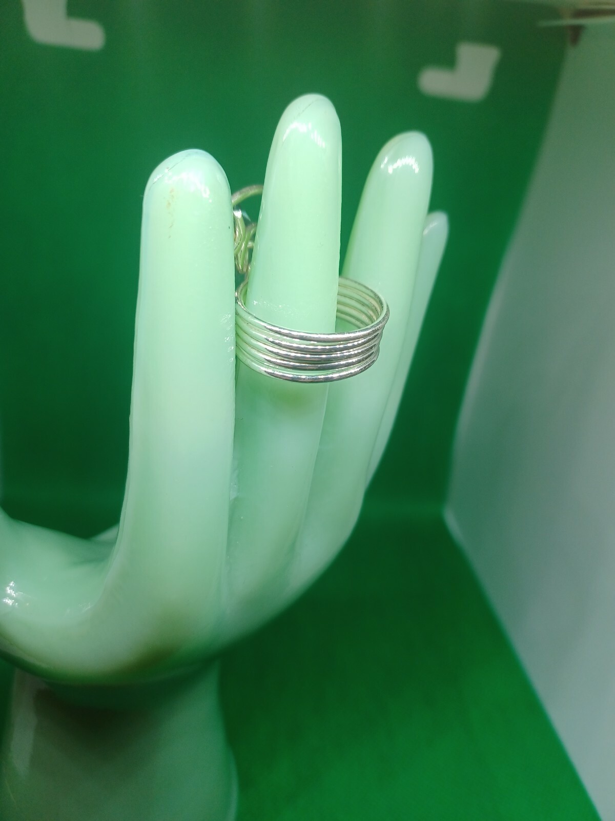 Handmade Silvertoned Large Statement Ring. Size 1… - image 3