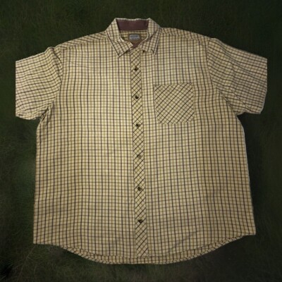 CE Schmidt Workwear Shirt Mens 2XL Plaid Button Up Short Sleeve Outdoor XXL