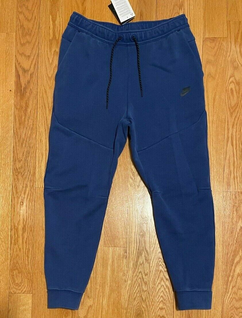 NEW NIKE SPORTSWEAR TECH FLEECE PANTS ROYAL BLUE FADED CZ9918-455 MEN SIZE  LARGE