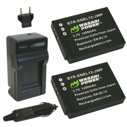Wasabi Power Battery (2-Pack) and Charger for Nikon EN-EL12 - Picture 1 of 1