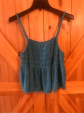 So good for life  ruffled Smock tank Aqua XXL Nwt (2971)