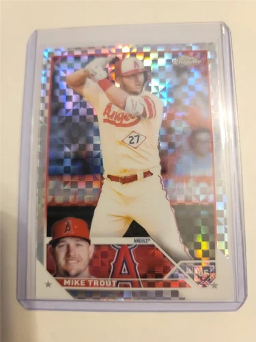 2023 Topps Chrome MIKE TROUT Xfractor Card #27 ANGELS