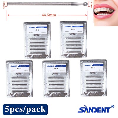 5 box Dental Burs HP 8 Round Tungsten Carbide Bur 2.35mm for Straight Handpiece