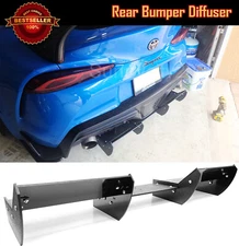 G2 Rear Bumper Winglet Splitter Spoiler Diffuser Fin Fit 19-Up Supra GR A90 A91