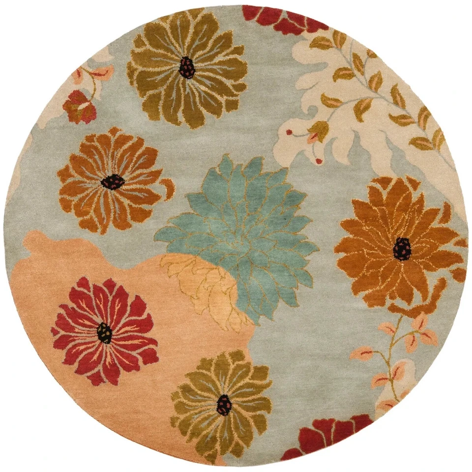 Handmade Wool Rug – Hand-Tufted Floral Carpet 5x8 | 6x9 | 8x10, Living Room - Image 4 of 4