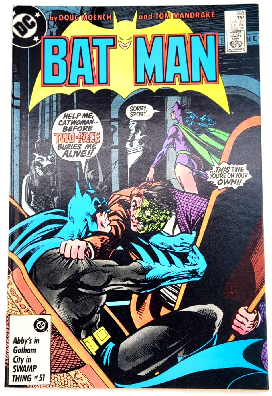 BATMAN #398 (1986) / VF+ / TWO-FACE CATWOMAN DC COMICS