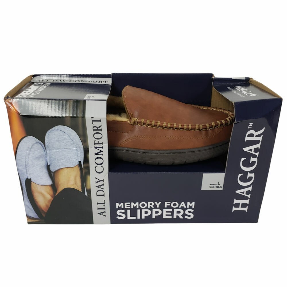 Haggar Men\'s Tan Memory Foam Slip-On Slippers MEN main image 3