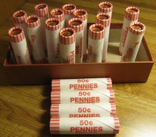 20 ROLLS OF 1974 D OBW LINCOLN MEMORIAL CENTS FROM PENNY COLLECTION 20pc BOX SET