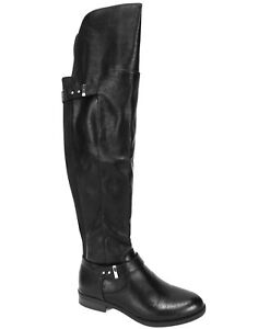 Bar III Womens Daphne Faux Leather Over-The-Knee Riding Boots 