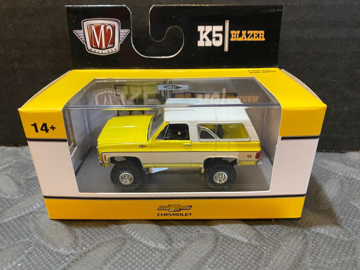 1/64 M2 1974 CHEVROLET K5 BLAZER YELLOW AND WHITE | eBay