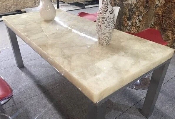 White onyx on sale coffee table