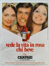 CAMPARI BITTER RED APERITIF Advertising 1970 original 1 page 3 VISI