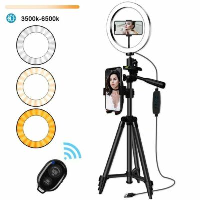 Selfie Ringlampe Led Ring Licht Selfie Mit Stativ Streaming Social Phone Rec 21
