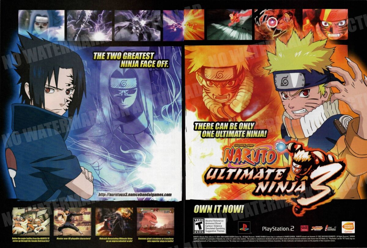 Naruto Ultimate Ninja 3 Bandai Namco Trade Print Magazine Ad Naruto Ultimate Ninja 3 Bandai Namco Trade Print Magazine Ad