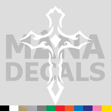 Tribal Cross Vinyl Die Cut Decal Sticker - Jesus Christ Christian Religious God