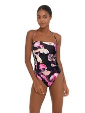 Ivanka Trump Women's Pink Black One Piece Swimsuit Swimwear Size 8