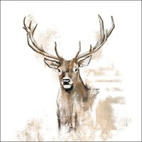 20 Papierservietten, Servietten Antlers | Geweih Ambiente 33X33Cm | Hirsch