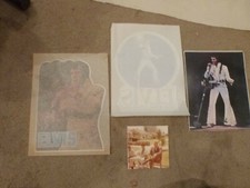3 VINTAGE 1970s ELVIS Presley Iron-On Transfers  2 Photos The King Lives On