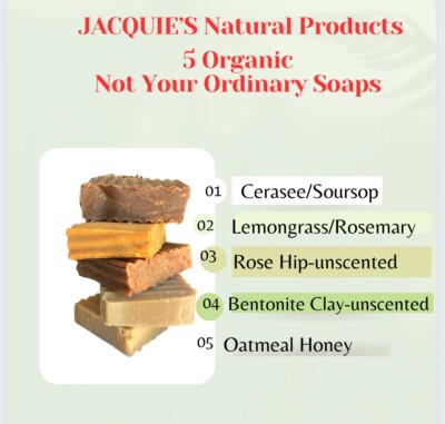 Soap Bundle 12 oz - 5 Organic Soaps-Scented and Unscented