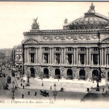 c1910s Paris France L Opera et la Rue Auber Postcard 9th Arrondissement A78