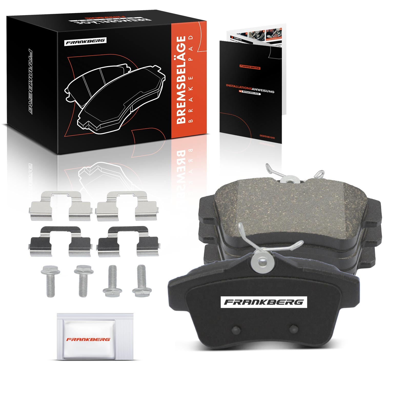 Frankberg 4x Brake Pads for Peugeot 308 10-14 3008 09-16 Citroen C4 09-24 Rear