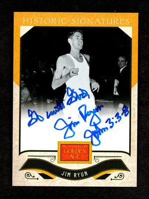 2012 Golden Age Historic Signatures JIM RYUN Olympic Track WR Mile HOF