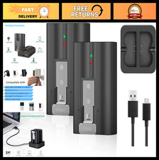 2-Pack 6040mAh Replacement Battery with Charger Station for Ring-Doorbell Camera